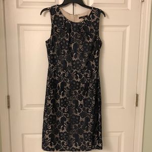 Alex Marie Navy Blue Lace Dress